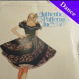 VTG Authenic Pattern Inc #320 Large Full Square Dancing Circle Skirt Swirl Pat.